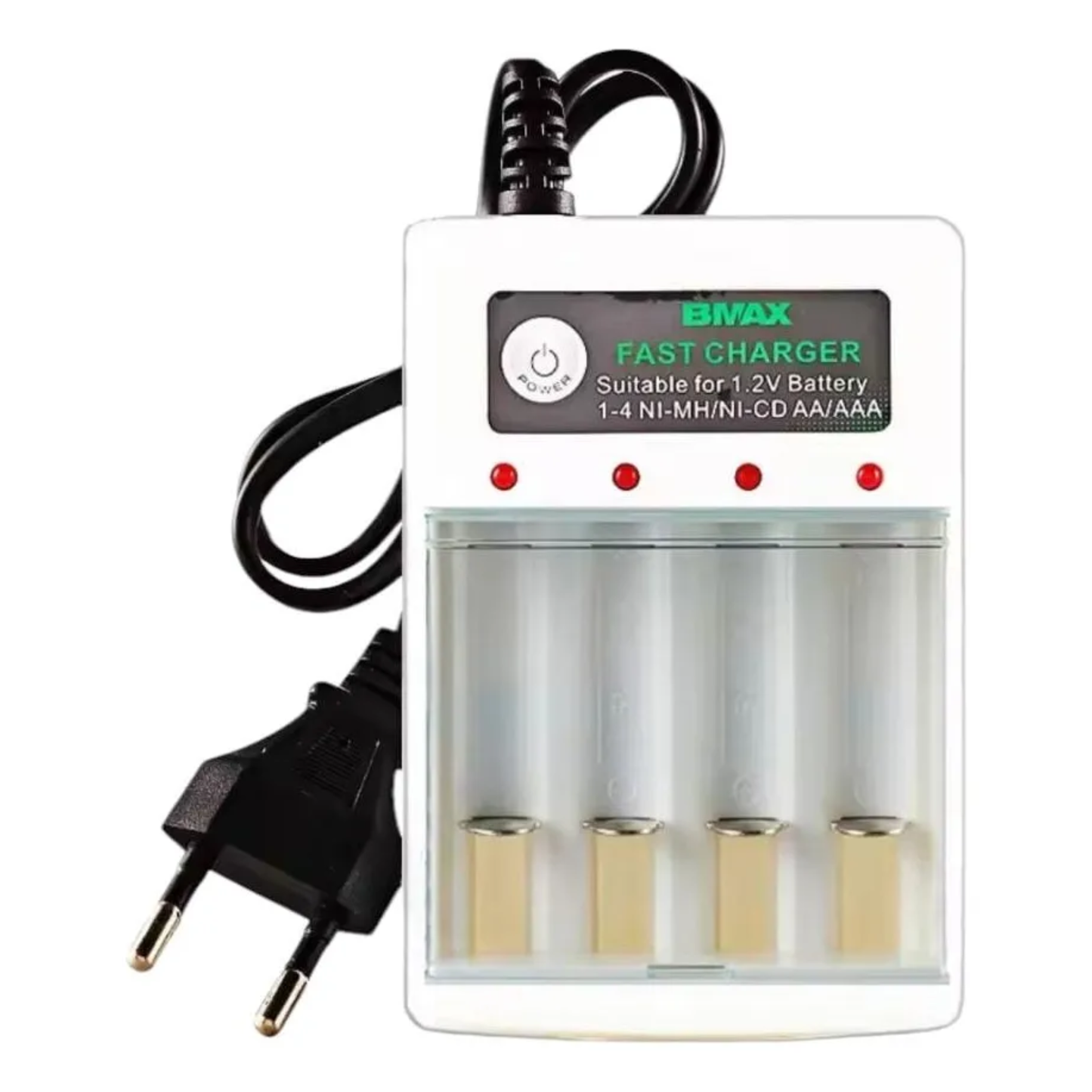 Cargador de Pilas Recargables AA y AAA (4 Puertos / 220V)