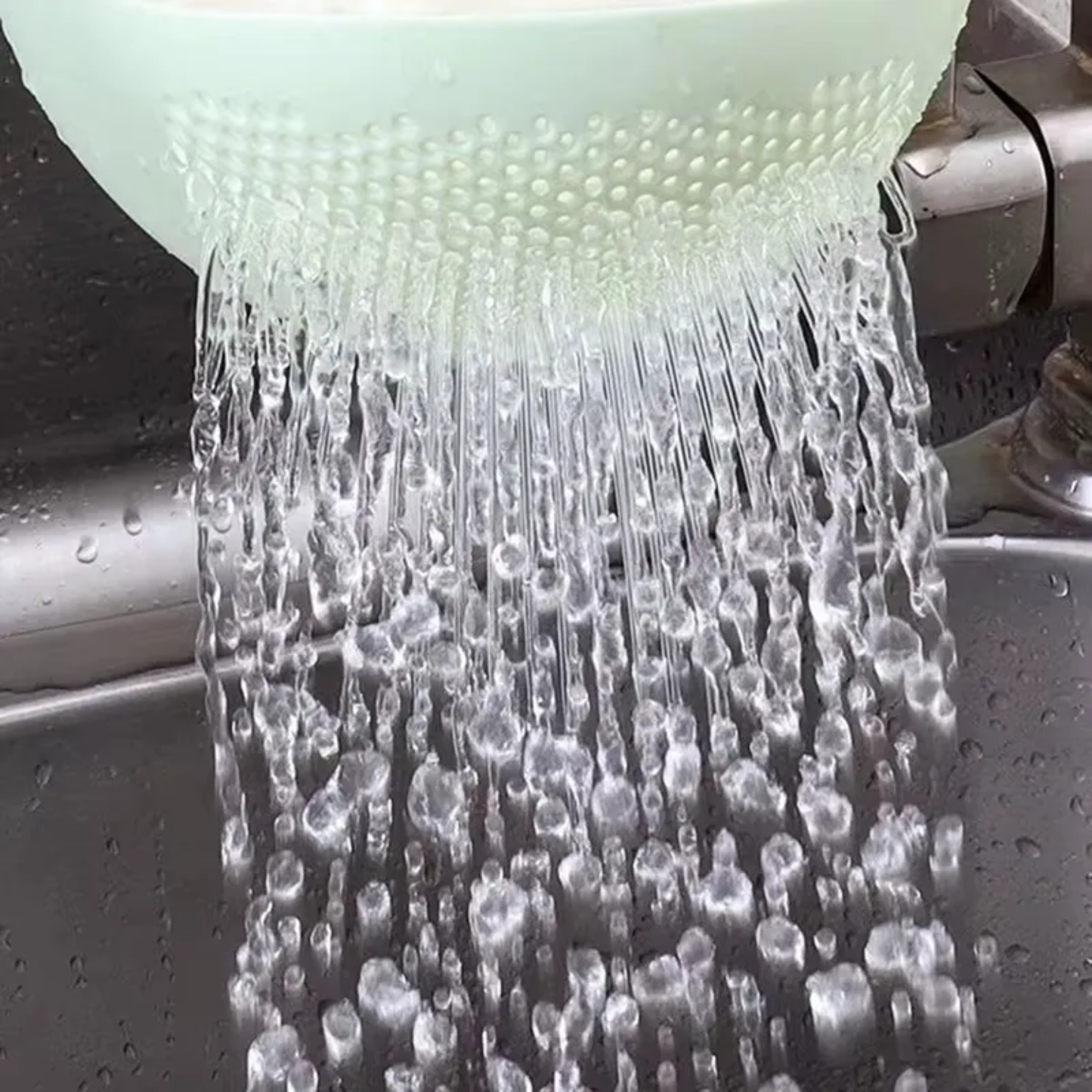 Cuenco Escurridor y Lavador de Alimentos con Asa (Arroz, Frutas y Verduras)