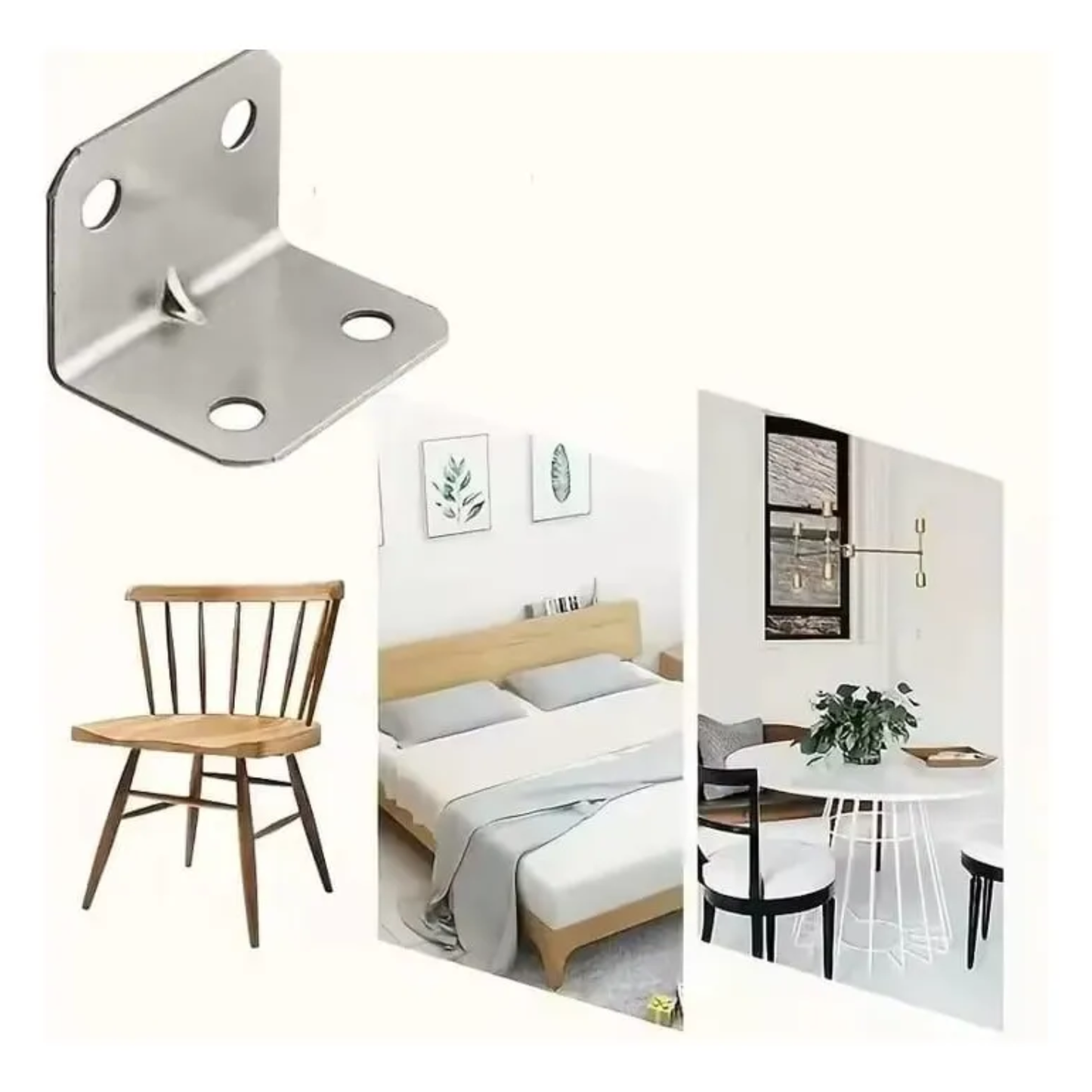 Pack x10 Soportes Escuadra Esquinera de Acero Inoxidable (30x23 mm)