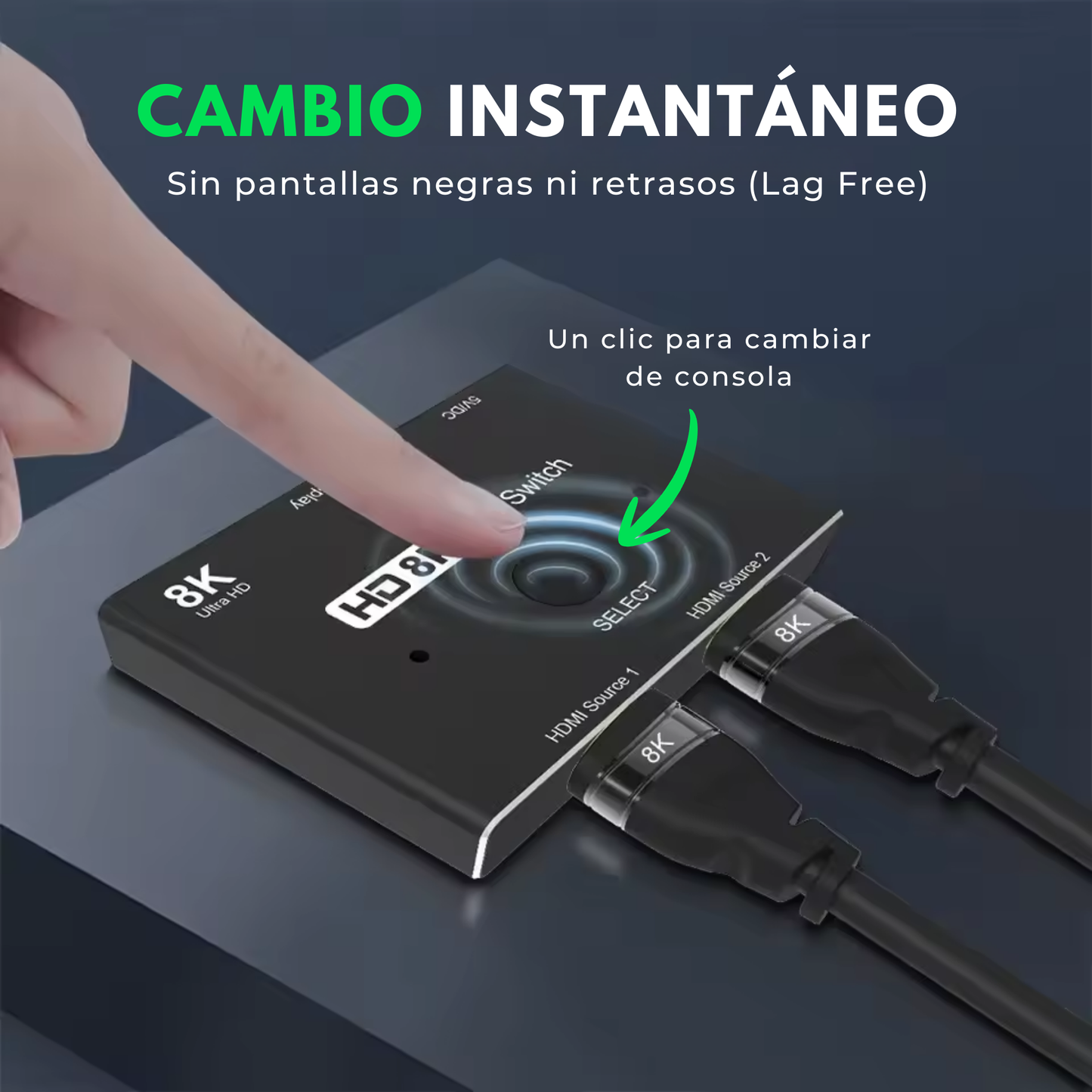 Switch HDMI 2.1 Ultra 8K (120Hz) para PS5/Xbox