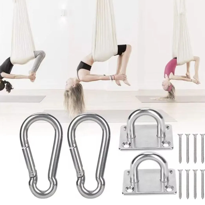 Kit de Soportes Doble para Hamacas y Suspensión (Acero) - 200kg