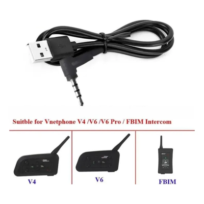 Cable de Carga USB para Intercomunicador de Moto (Compatible Ejeas V4 / V6 / FBIM)