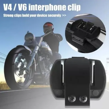 Soporte Clip de Montaje para Intercomunicador de Casco (Compatible V4 / V6)