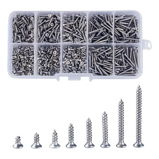 Caja Organizadora 800 Micro Tornillos M2 Surtidos (Acero Inoxidable)