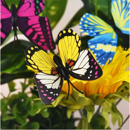 Set 25 Estacas de Mariposas Decorativas para Jardín y Macetas (4.5/7/10/12 cm)