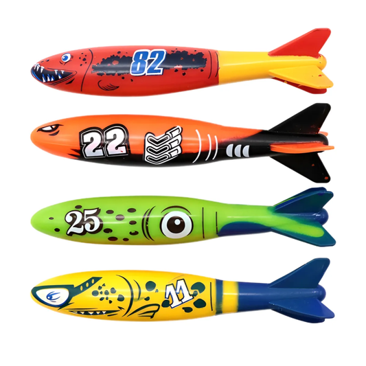 Set de Juguetes Acuáticos de Buceo para Piscina (Pack 4 Unidades)