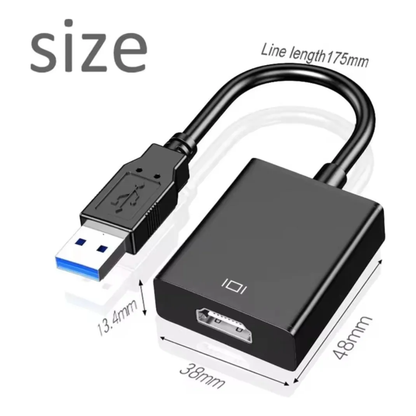 Adaptador Video Usb 3.0 A Hdmi Portatil Full Hd 1080p 60hz