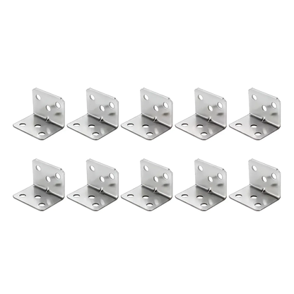 Set de 10 Soportes Tipo Escuadra de Acero para Muebles