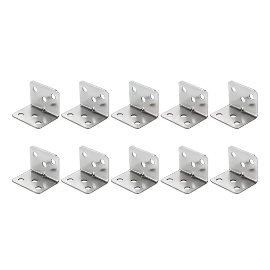 Set de 10 Soportes Tipo Escuadra de Acero para Muebles