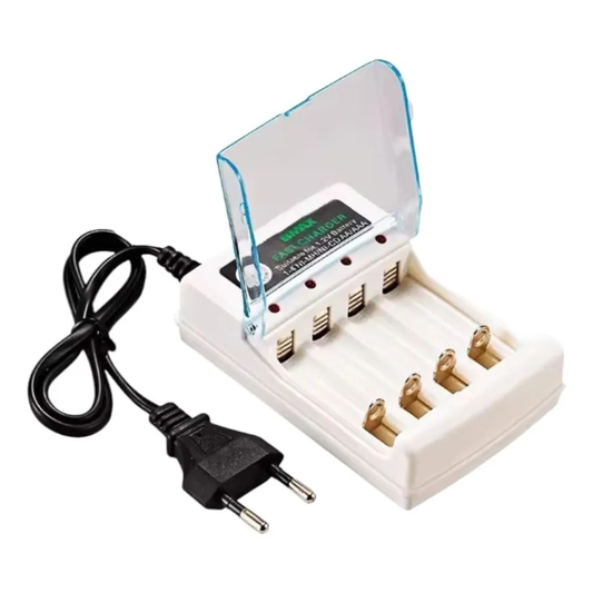 Cargador de Pilas Recargables AA y AAA (4 Puertos / 220V)