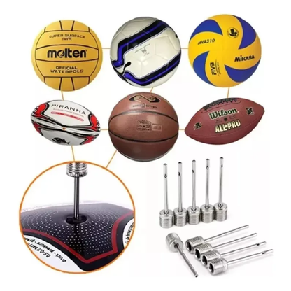 Set de 10 Agujas Metálicas para Inflar Balones (Rosca Estándar)