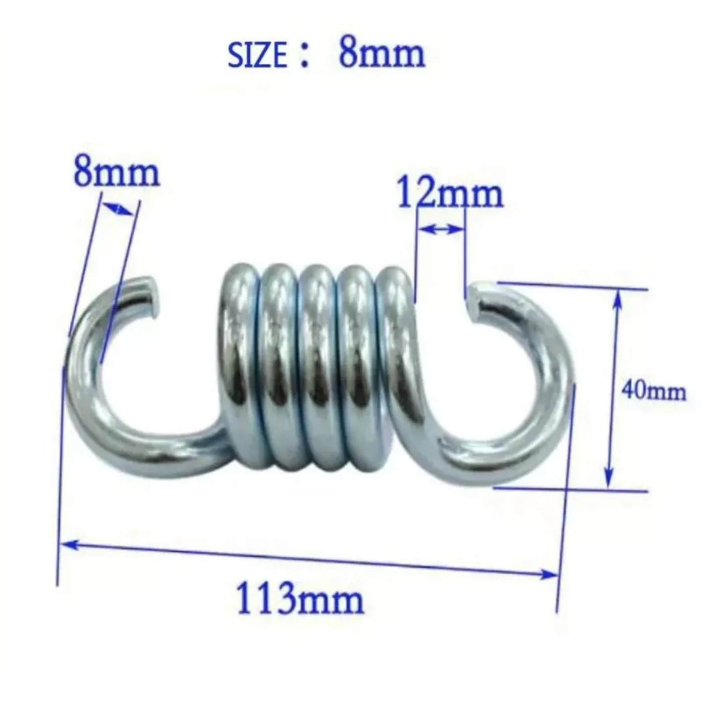 Resorte de Acero Inoxidable para Sillas Colgantes y Hamacas (11.3 cm)