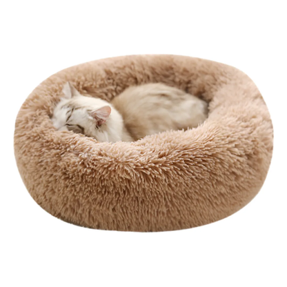 Cama Nube Antiestrés para Mascotas (Redonda de Felpa Ultrasuave)