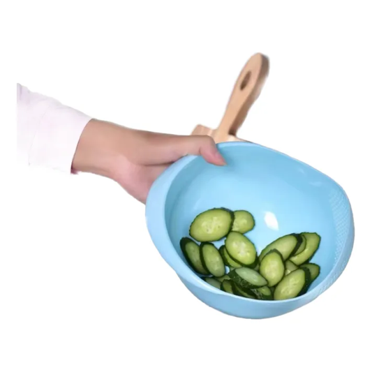 Cuenco Escurridor y Lavador de Alimentos con Asa (Arroz, Frutas y Verduras)
