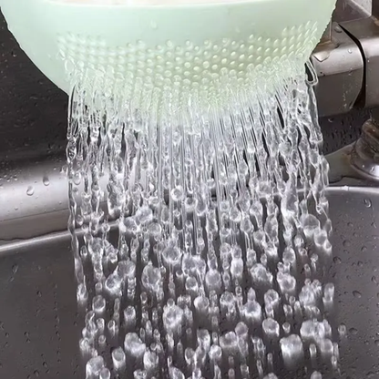 Cuenco Escurridor y Lavador de Alimentos con Asa (Arroz, Frutas y Verduras)