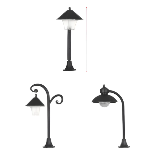 Pack x3 Faroles en Miniatura con Luz para Jardín y Terrarios (13 cm)