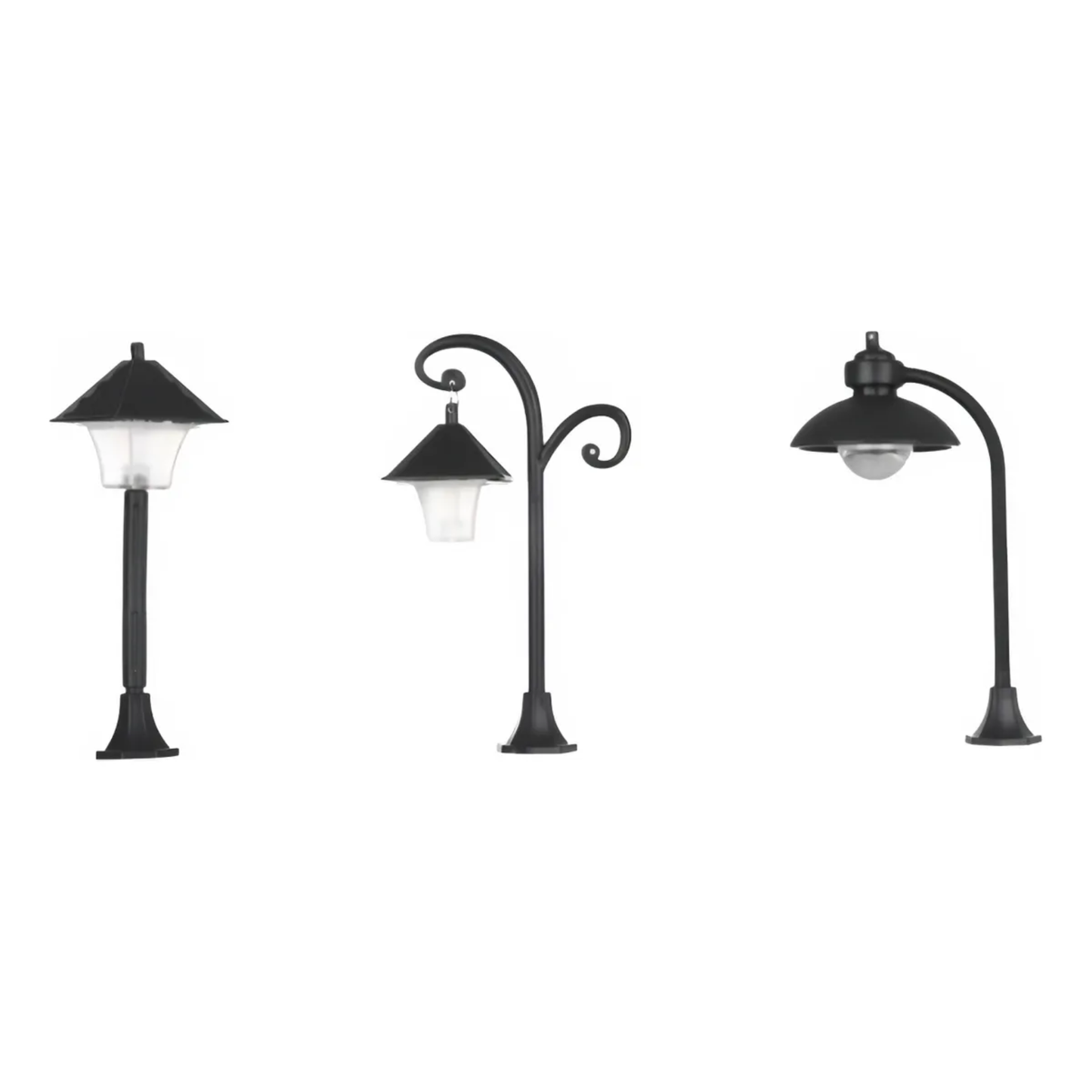 Pack x3 Faroles en Miniatura con Luz para Jardín y Terrarios (13 cm)