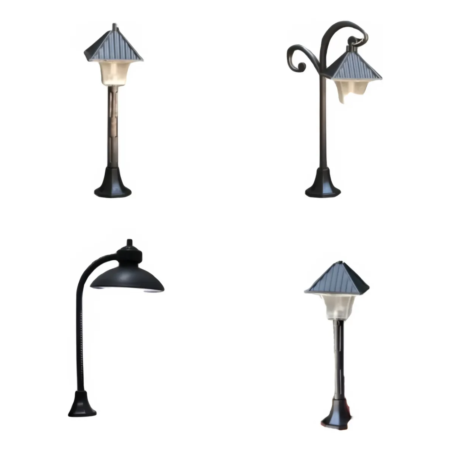 Pack x3 Faroles en Miniatura con Luz para Jardín y Terrarios (13 cm)