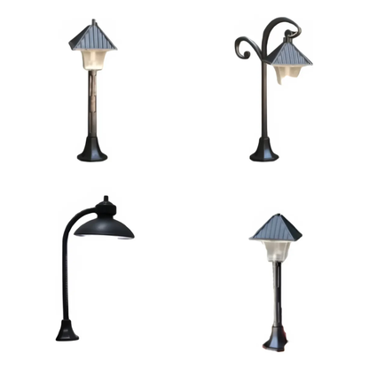 Pack x3 Faroles en Miniatura con Luz para Jardín y Terrarios (13 cm)