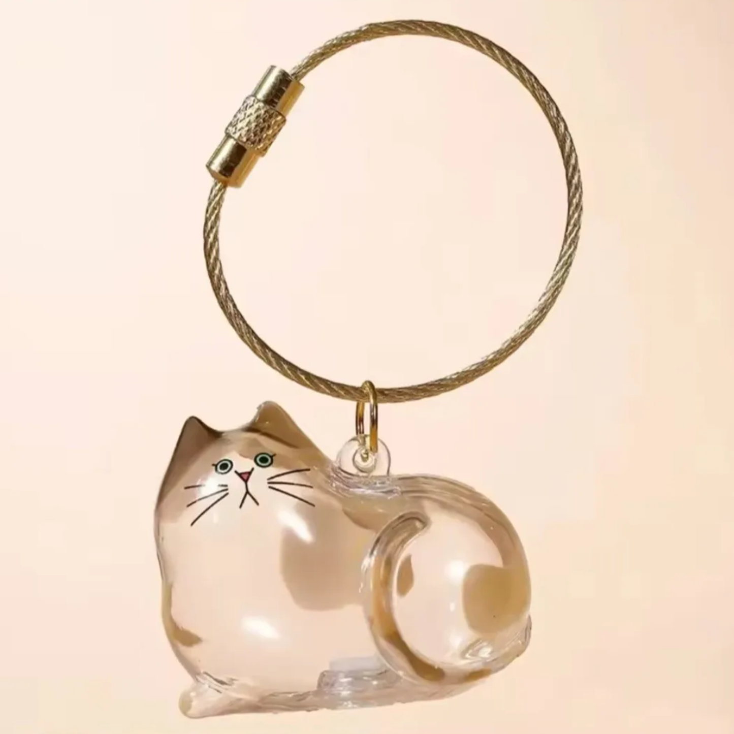 Llavero Relicario Contenedor de Pelo de Gato (Cápsula de Recuerdo)