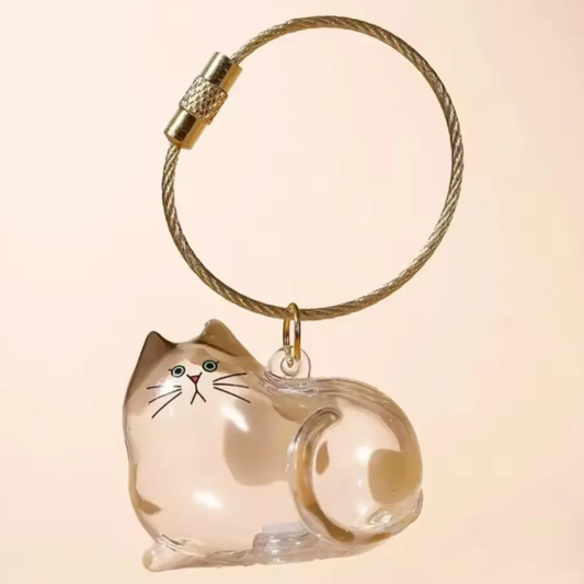 Llavero Relicario Contenedor de Pelo de Gato (Cápsula de Recuerdo)