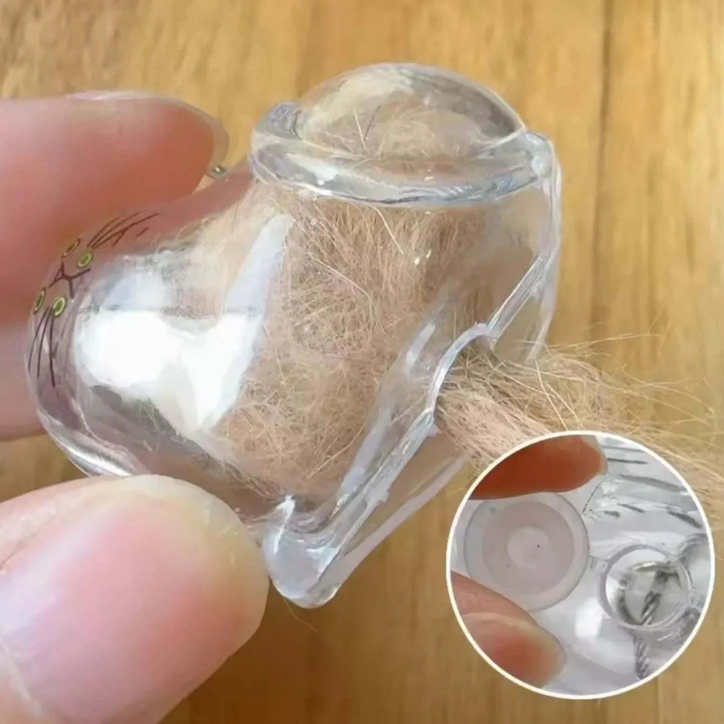 Llavero Relicario Contenedor de Pelo de Gato (Cápsula de Recuerdo)
