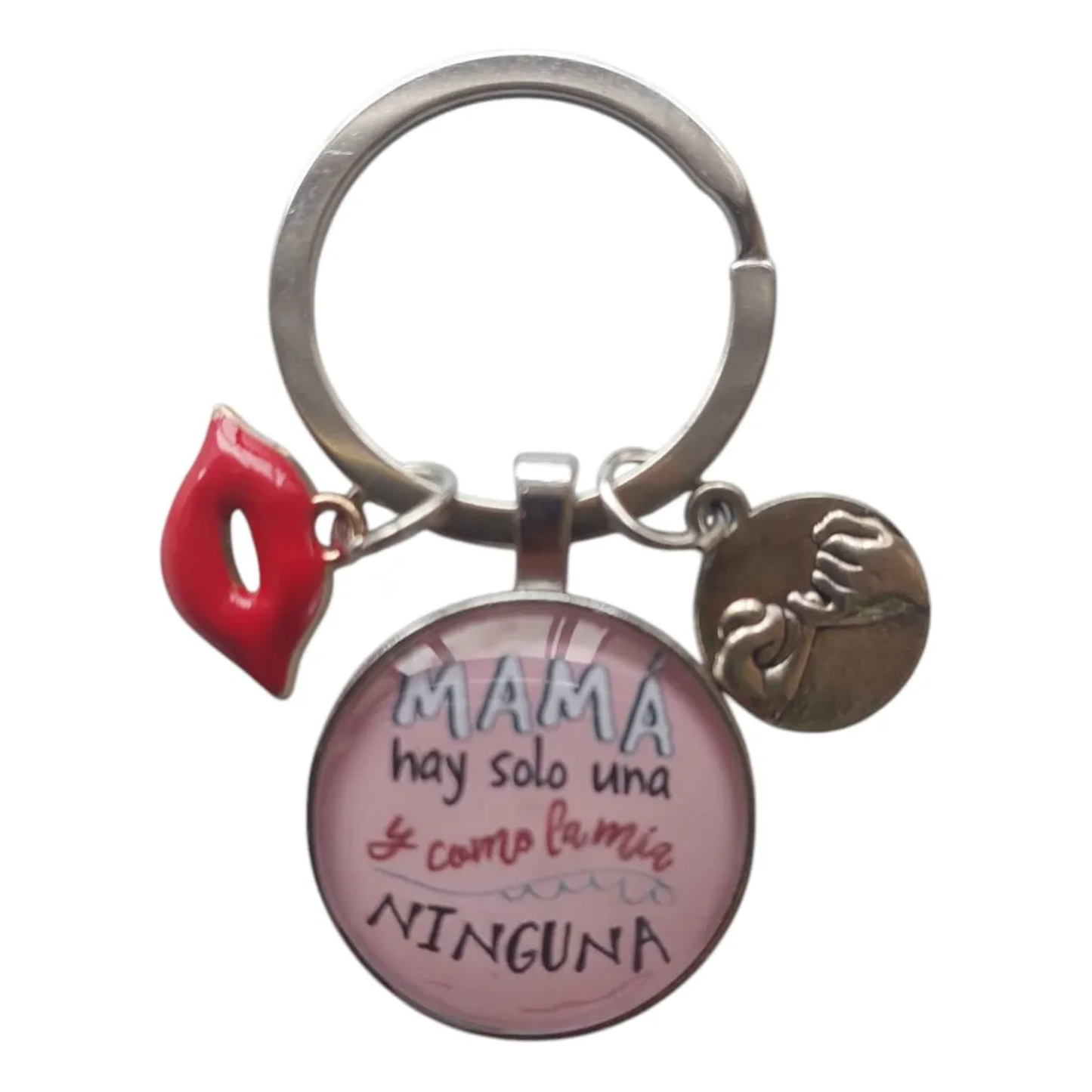 Llavero de Regalo para Mamá con Dijes y Cajita Incluida