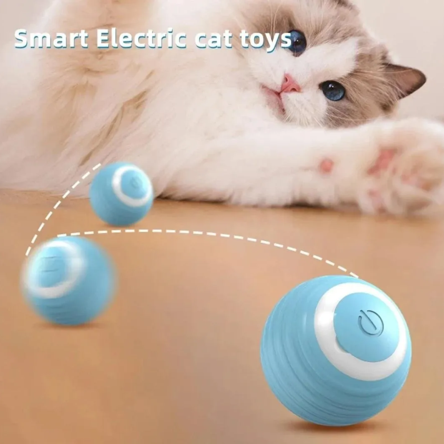Pelota Inteligente Interactiva Pet Gravity para Gatos (Recargable USB-C)