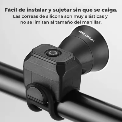Mini Bocina Timbre Electrónico para Bicicleta y Scooter (120dB / Recargable USB-C)