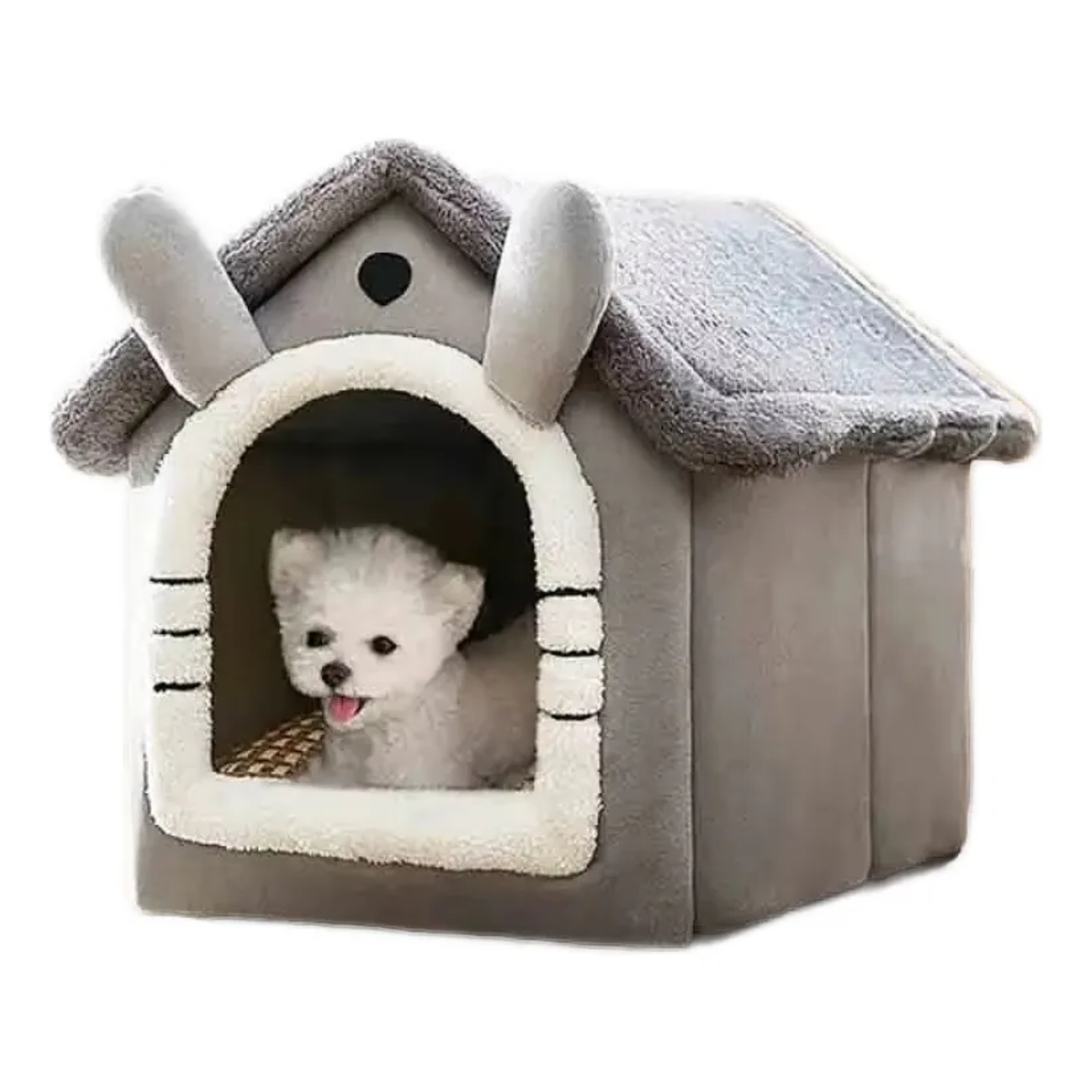Casa Cama Plegable tipo Cueva para Perros y Gatos (Lavable)
