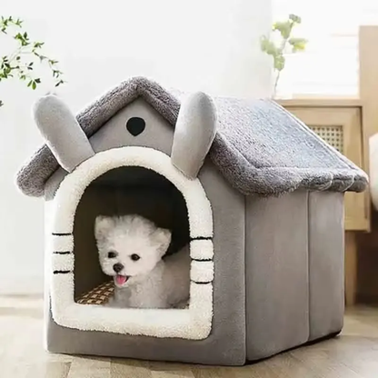 Casa Cama Plegable tipo Cueva para Perros y Gatos (Lavable)