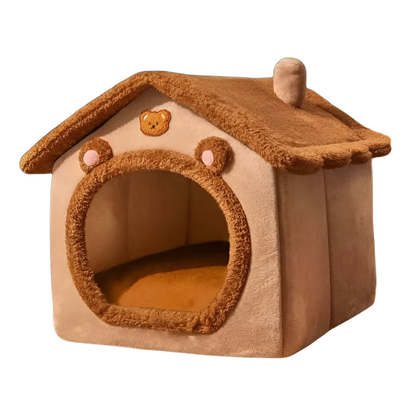 Casa Cama Plegable tipo Cueva para Perros y Gatos (Lavable)