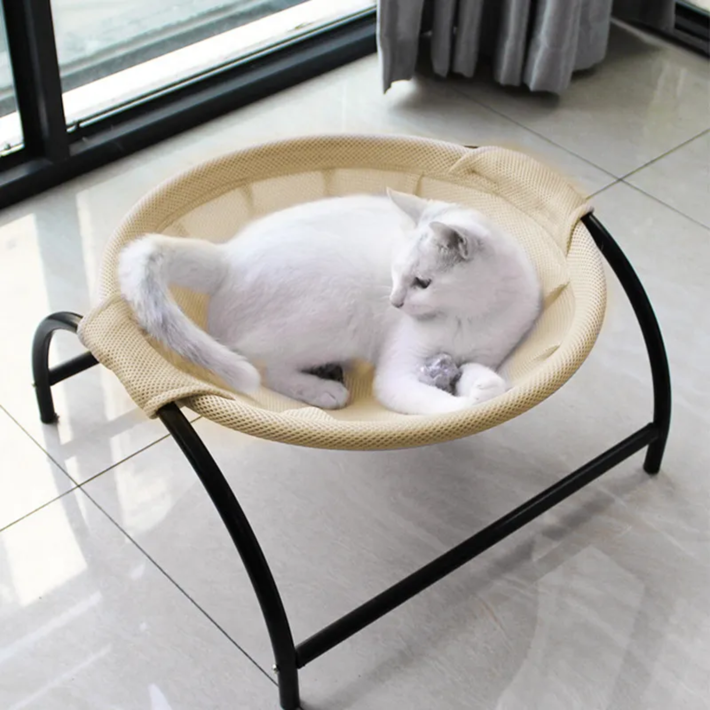 Cama Hamaca Elevada y Transpirable para Gatos y Mascotas (43 cm)