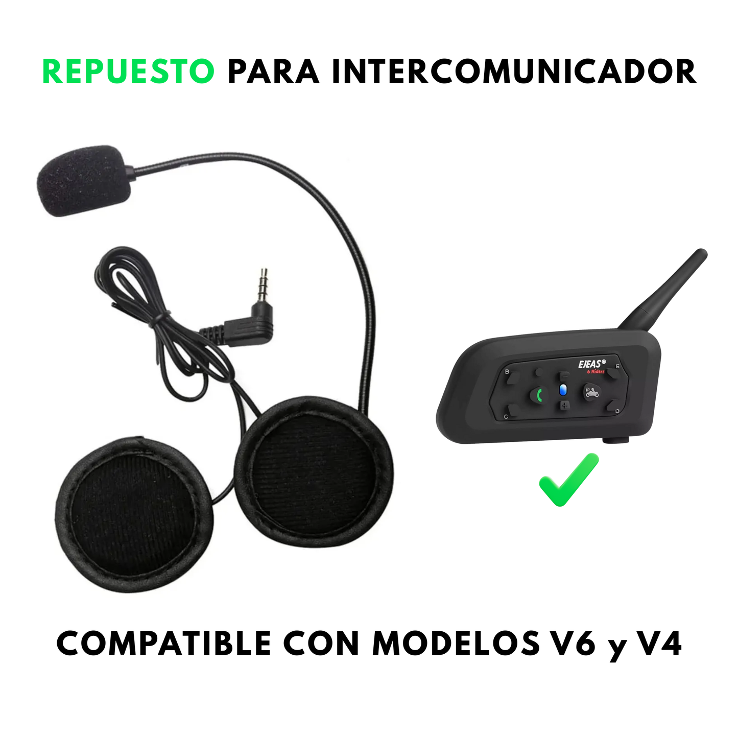 Auriculares Repuesto Para Intercomunicador V6 y V4