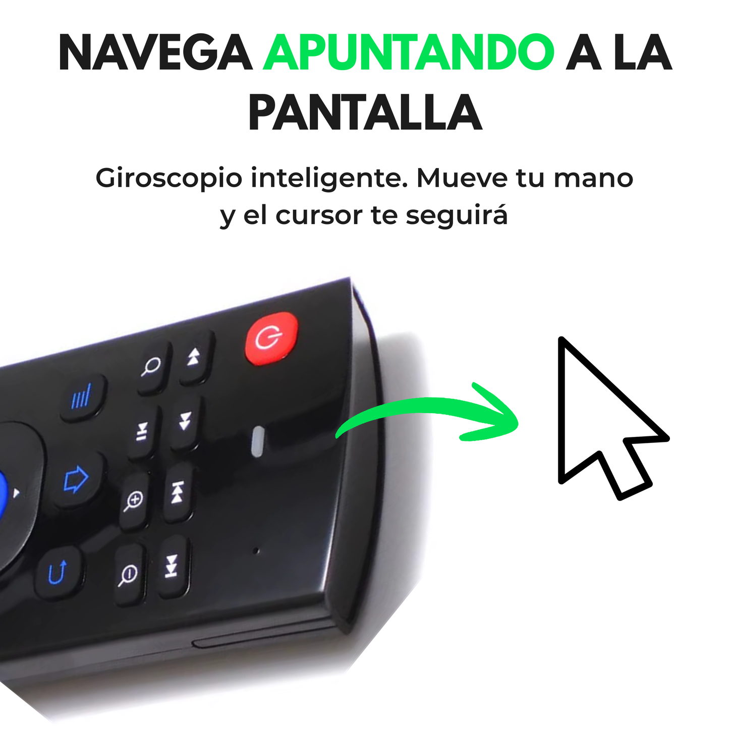 Control Remoto Inteligente Air Mouse 2 en 1 (Teclado QWERTY + Giroscopio)