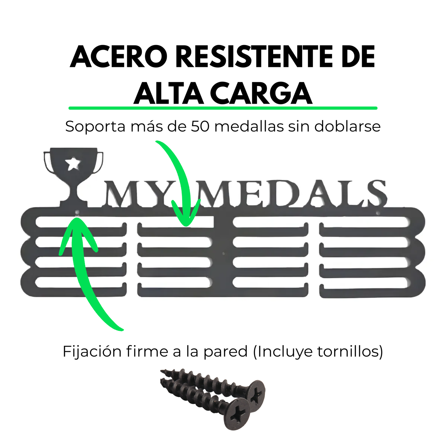 Medallero Deportivo Metálico de Pared