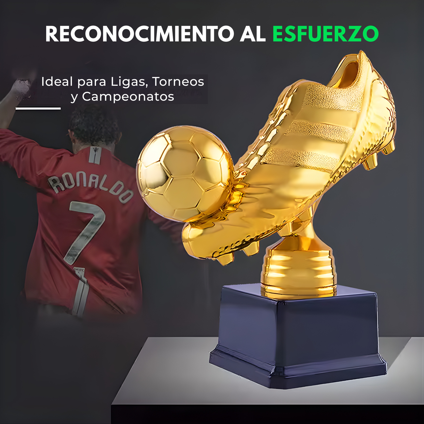 Trofeo Bota de Oro "Mejor Goleador" Fútbol (20cm)