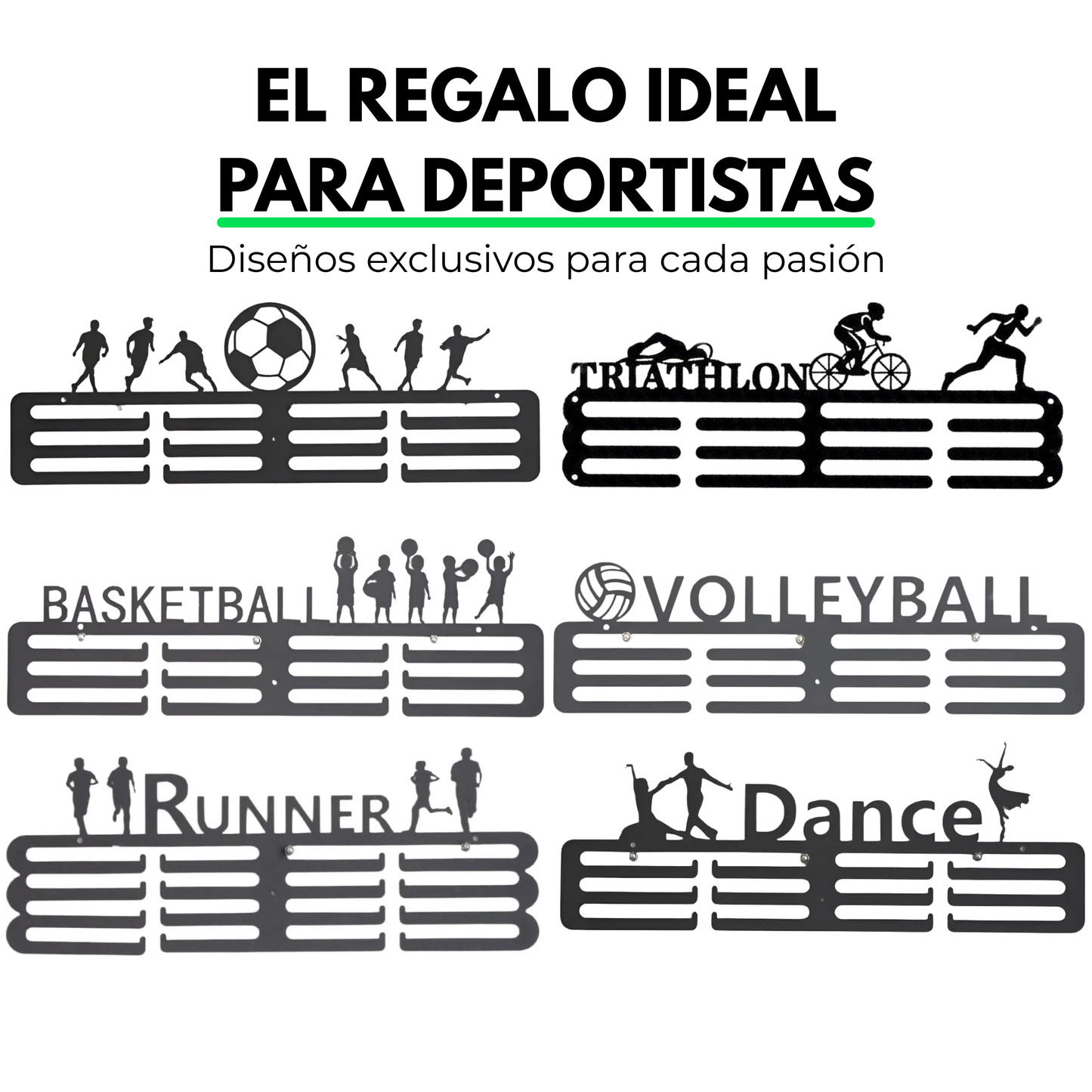 Medallero Deportivo Metálico de Pared