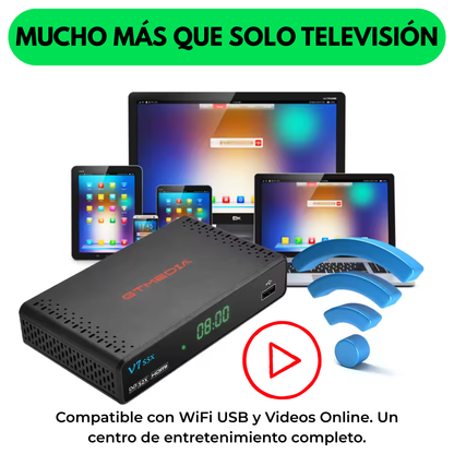 Decodificador Receptor Satelital V7 S5X (1080p Full HD + WiFi Ready)