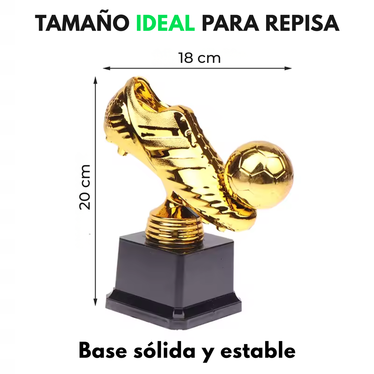 Trofeo Bota de Oro "Mejor Goleador" Fútbol (20cm)