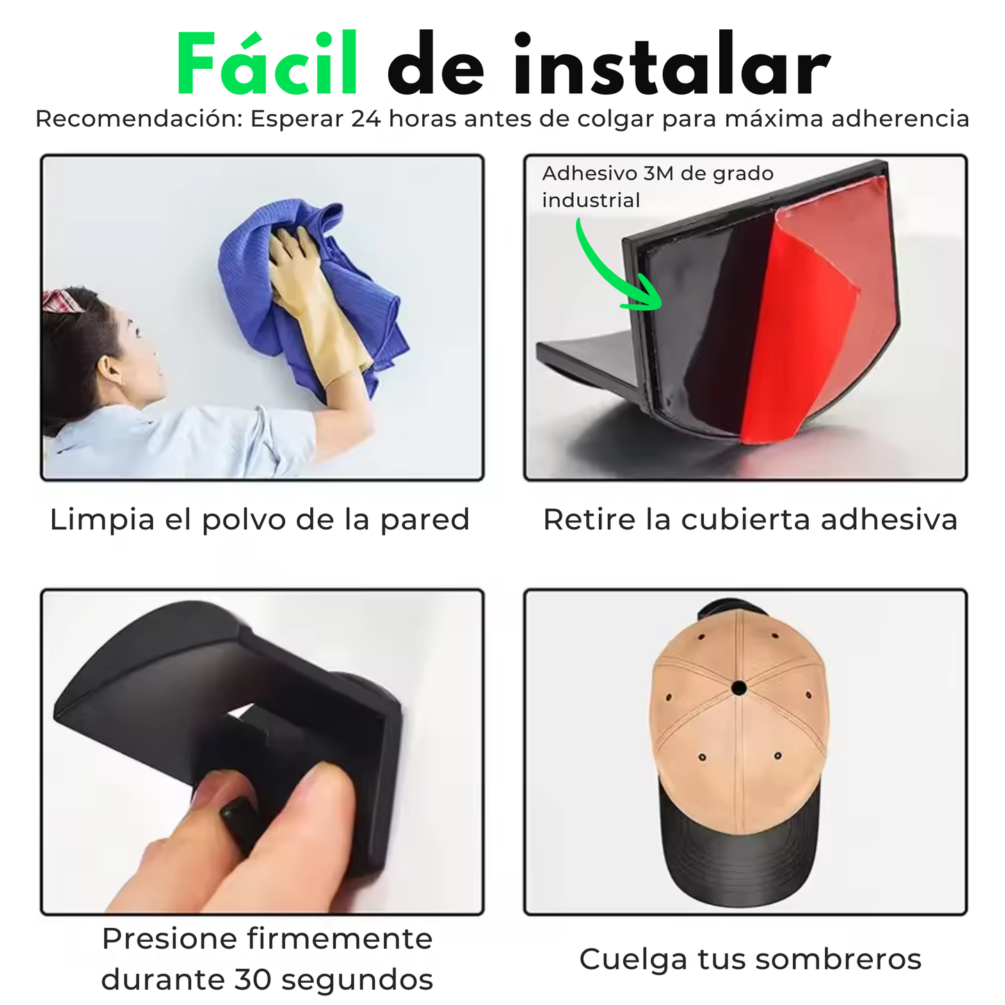 Pack 10 Soportes Invisibles para Gorros